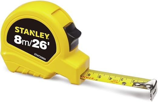 STANLEY SHORT TAPE RULES M.TAPE 8M/E x 25mm Metric-Imperial