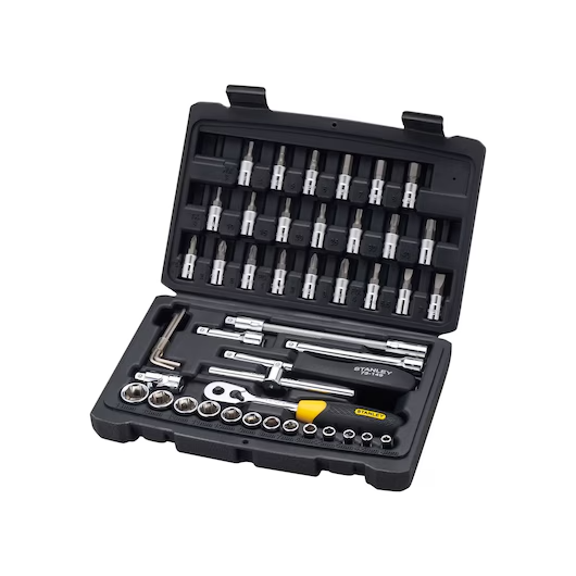 STANLEY 46PCS ¼ 6PTS METRIC SOCKET SET