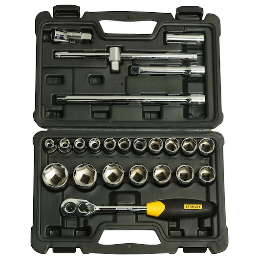 STANLEY 24PCS ½ 6PTS METRIC SOCKET SET