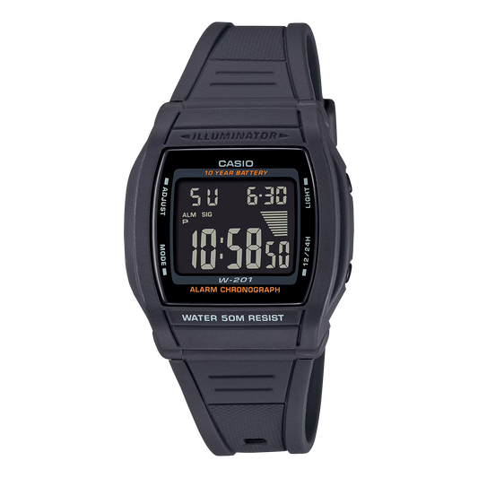 CASIO DIGITAL MENS WATCH W-201-1BVDF