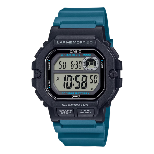 CASIO DIGITAL MENS WATCH WS-1400H-3AVDF
