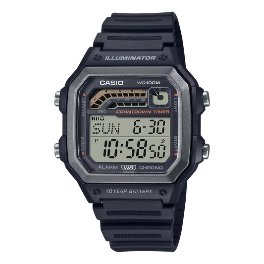 CASIO DIGITAL MENS WATCH WS-1600H-1AVDF