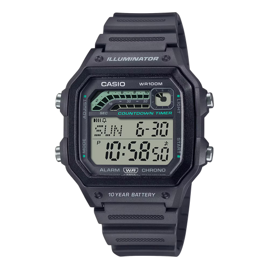 CASIO DIGITAL MENS WATCH WS-1600H-8AVDF