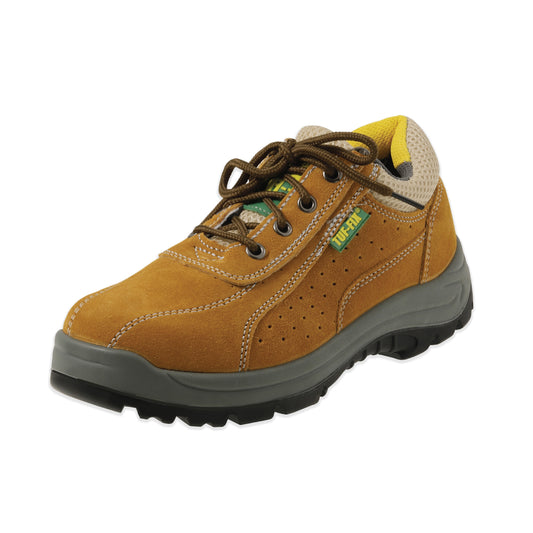 KP3808  TUF-FIX HONEY COLOURED SAFETY SHOES HIGH ANKLE SUEDE LEATHER UPPER AND DOUBLE DENSITY POLYURETHANE SOLE