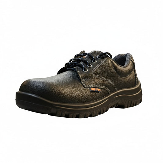 TF-08 TUF-FIX SAFETY SHOES LOW ANKLE SPLIT LEATHER UPPER WITH POLYURETHANE SOLE