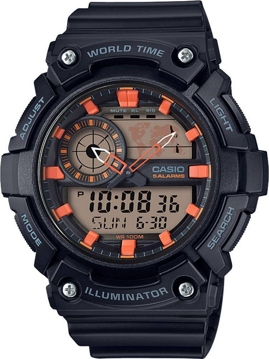 CASIO DIGITAL MENS WATCH AEQ-200W-1A2VDF