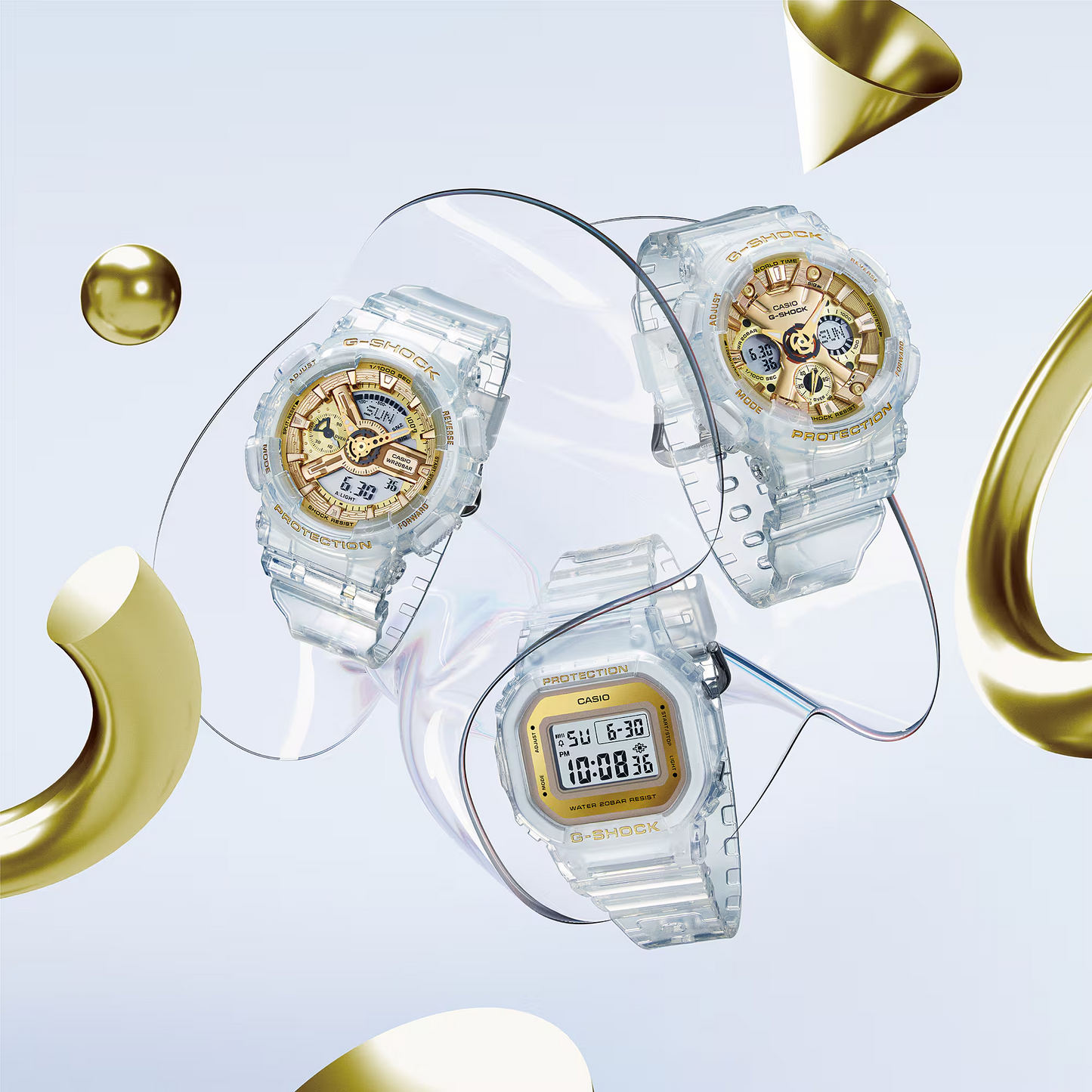 Casio G-Shock GMD-S5600SG-7DR Digital Women's Watch White Translucent