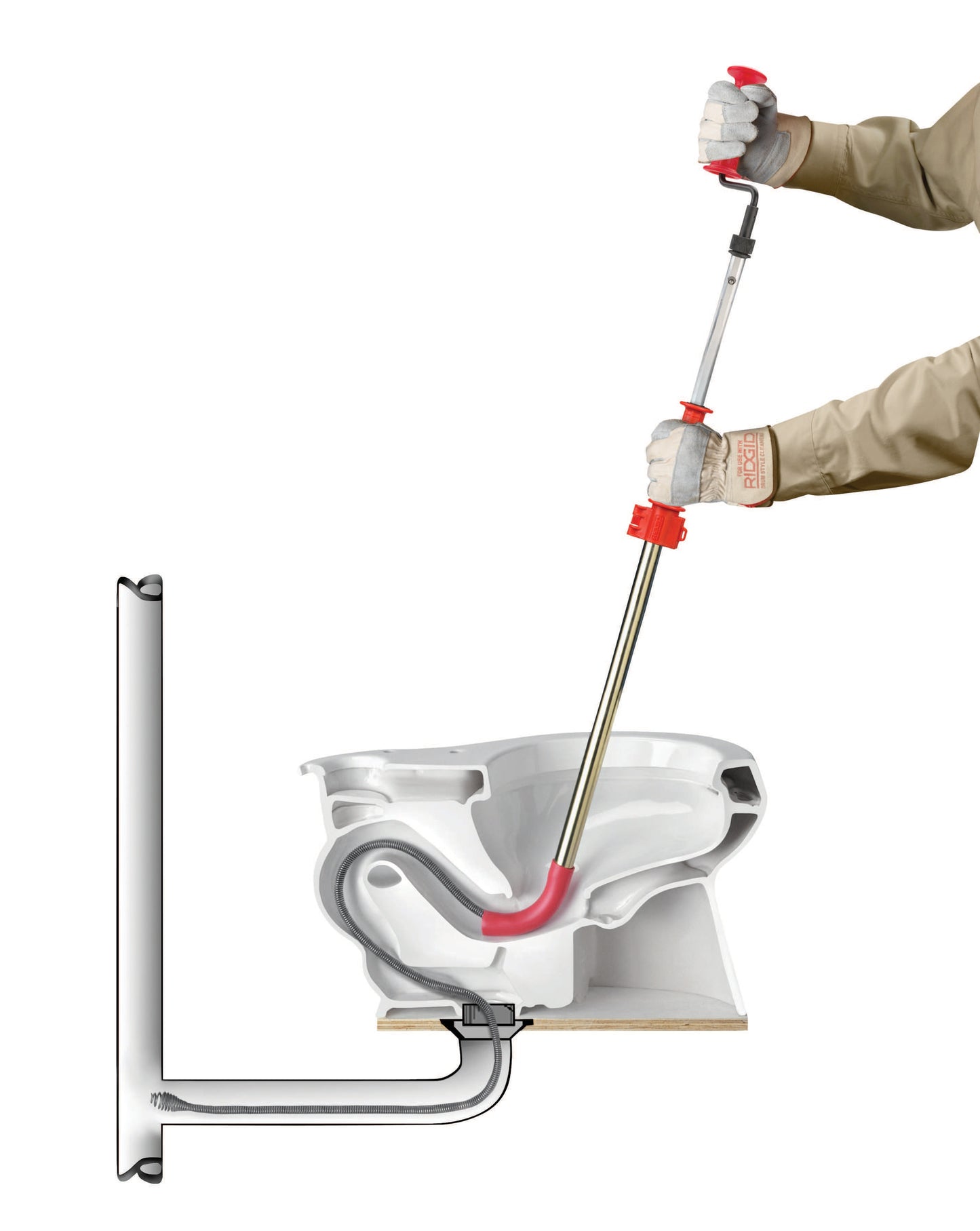 RIDGID K-6P | 6' (182 cm) Toilet Auger w/Bulb Head