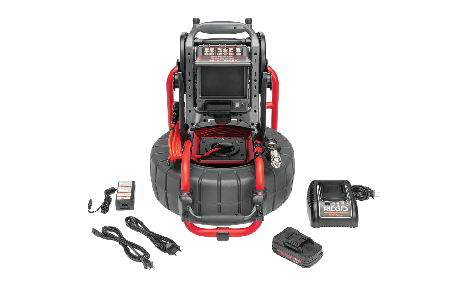 RIDGID SeeSnake® Compact C40 System, includes CS6x VERSA Digital Recording Monitor, 18V Battery and Charger