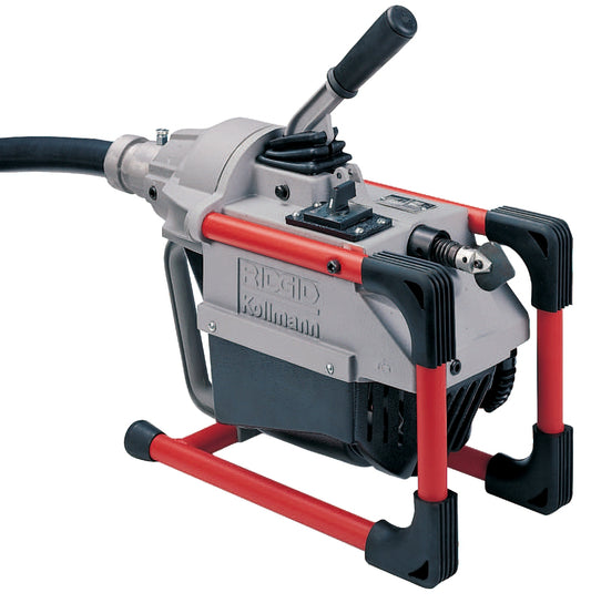 RIDGID Machine with A-1 Operator’s Mitt, A-12 Pin Key, and Rear Guide Hose