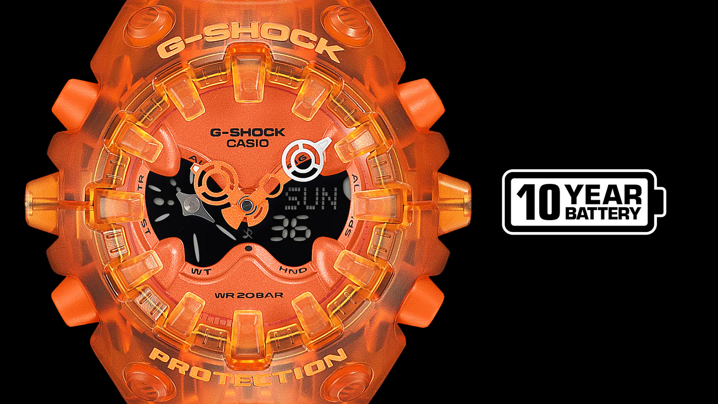 G-SHOCK Men Transparent Orange Casual Watch GA-V01SKE-4ADR