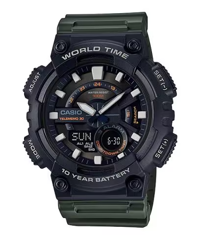 CASIO DIGITAL-ANALOG MENS WATCH AEQ-110W-3AVDF