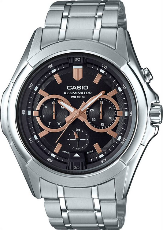 CASIO ANALOG MENS WATCH MTP-E204D-1AVDF