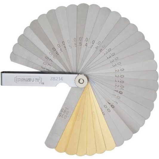 STANLEY COMBINATION FEELER GAUGE 36 BLADES 0.5 MM to 65MM